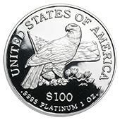 Platinum American Eagle Proof Back