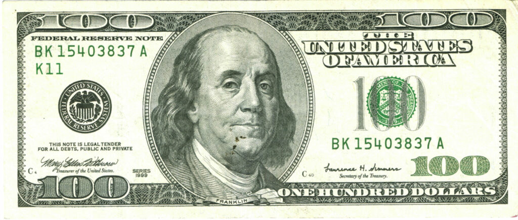 U.S._hundred_dollar_bill,_1999